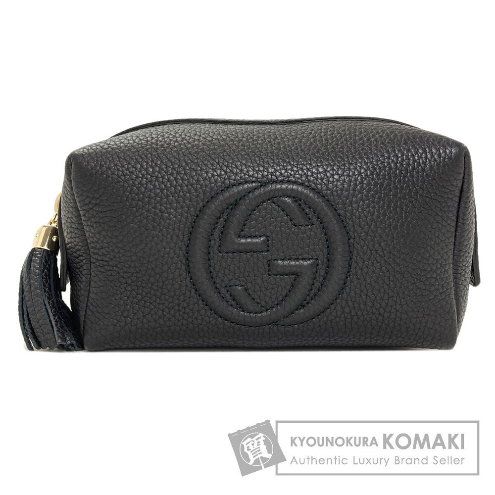 Gucci Soho Cosmetic Pouch Clutch Leather